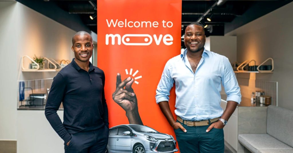 Moove-branded vehicles representing the company’s fleet financing and mobility infrastructure model.